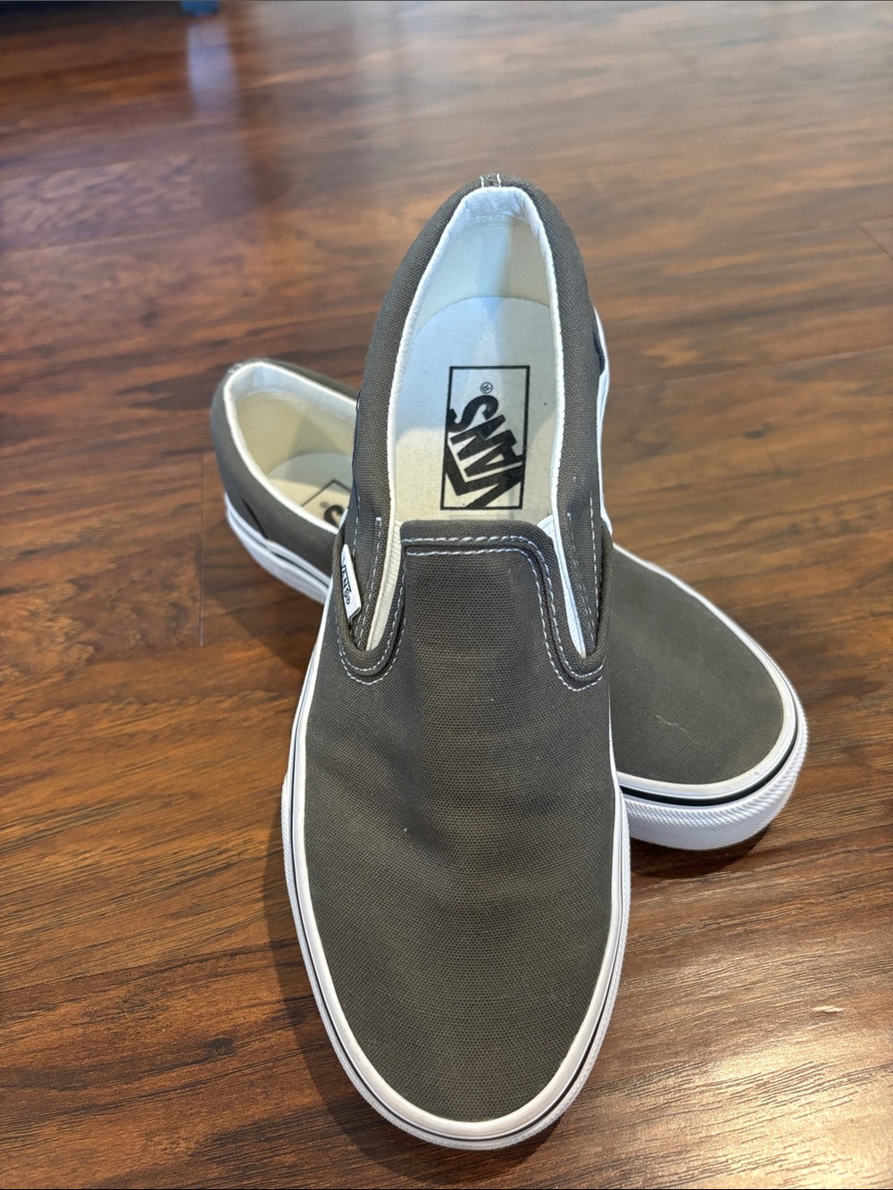 Vans Slip-On Canvas Loafers in Charcoal